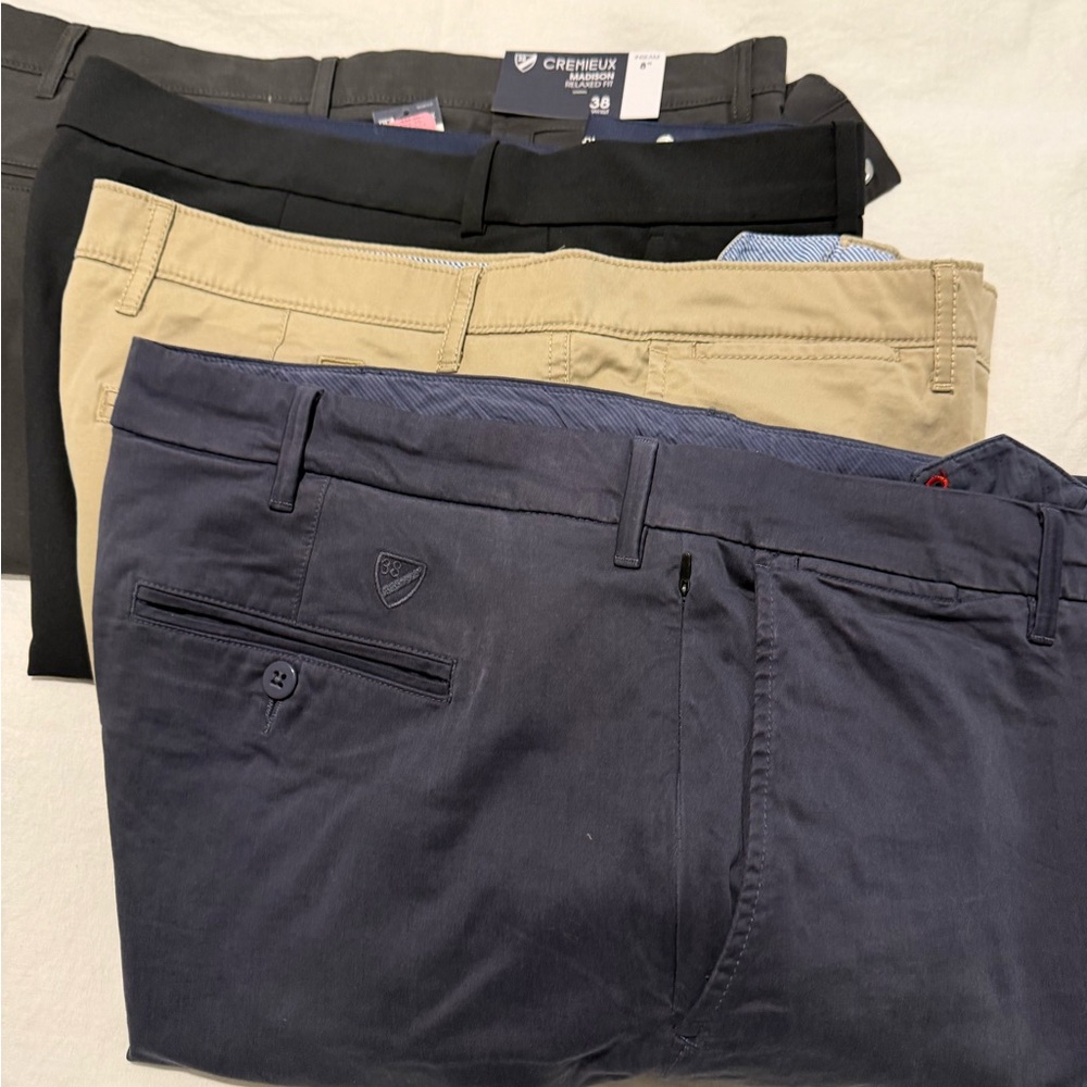 Daniel Cremieux Men's Flat Front Shorts 38 - Black, Tan, and Navy